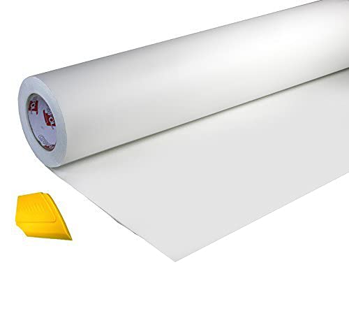 ORACAL. High Gloss Self-Adhesive Clear Lamination Vinyl Roll for Die-Cutter and Plotter Machines Including Yellow Detailer Squeegee (12" x 6ft)